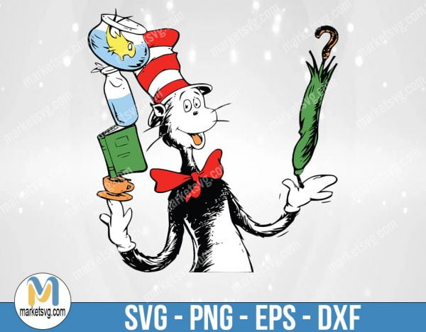 Dr Seuss Svg, Cat In The Hat SVG, Dr Seuss Hat SVG,Green Eggs And Ham Svg, Dr Seuss for Teachers Svg, Lorax Svg,Thing 1 and 2 Svg, DR40