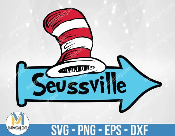 Seussville, Dr Seuss Svg, Cat In The Hat SVG, Dr Seuss Hat SVG,Green Eggs And Ham Svg, Dr Seuss for Teachers Svg, Lorax Svg, DR43