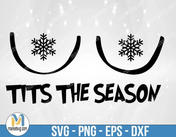 Tits The Season B Sweatshirts Cartoon Boobs , Funny Rude Alternative Christmas Jumper Sweater Xmas, FC64