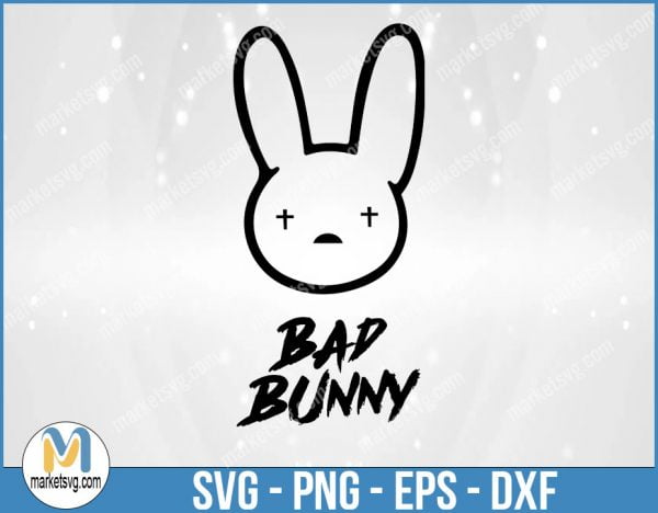 Bad Bunny SVG, Bad Bunny Logo SVG, El Conejo Malo SVG, Instant Download, Vector files, Bad Bunny svg, FC88