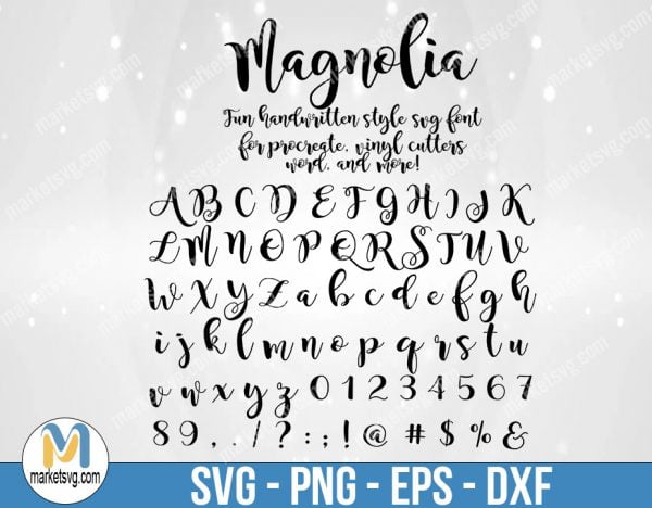 Magnolia font, cricut font, magnolia alphabet font, procreate font, magnolia sky instant download handwriting font fun funky font silhouette, FF3