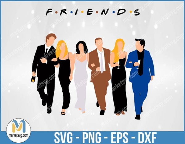 Friends SVG, Friends TV Show SVG, Cricut Silhouette, Friends Font, Friends Quote Clipart, Digital Download, Instant Download, FI26