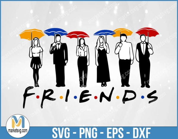 Friends SVG, Friends TV Show SVG, Cricut Silhouette, Friends Font, Friends Quote Clipart, Digital Download, Instant Download, FI47