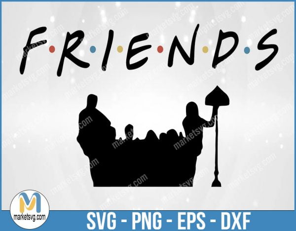 Friends SVG, Friends TV Show SVG, Cricut Silhouette, Friends Font, Friends Quote Clipart, Digital Download, Instant Download, FI5