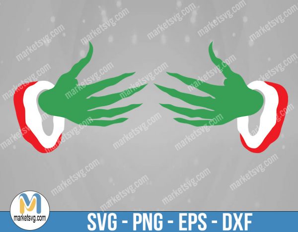 Hands grinch svg, Christmas svg, Grinch Fingers png, breast cancer svg, Grinch SVG file for Cricut, FR116