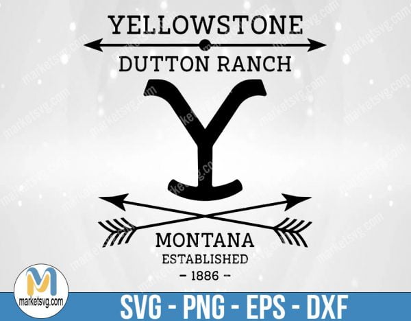 Yellowstone Svg, Dutton Ranch Svg, Cricut, Y Svg, Yellowstone Png, Layered Svg, Svg Cut File, Digital Download, Silhouette Cut File, FR130