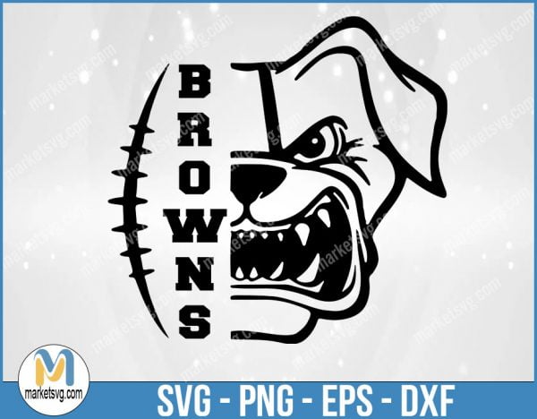 Browns Svg File, Football Svg, Football Clipart, Cleveland Football Team Mascot, Svg For Cricut, Svg ForSilhouette, FR137