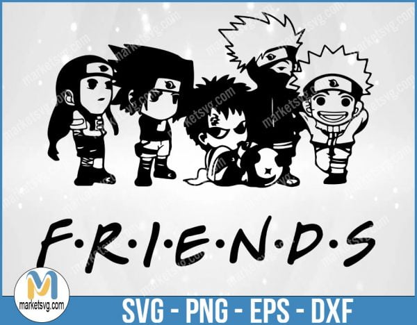 Naruto Friends svg, Naruto svg, Anime svg, Friends svg, cricut machine, naruto, silhouette, Cut File, NA6