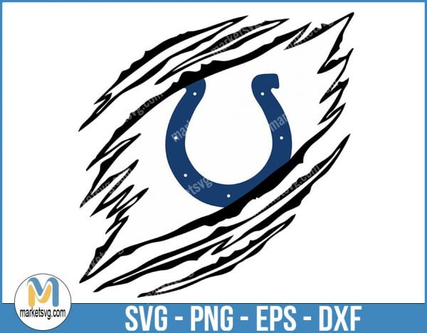 Indianapolis Colts Ripped Claw svg, Indianapolis Colts svg, Colts Ripped Claw, Colts svg, Clipart, Logo, png, Svg File For Cricut, NFL79