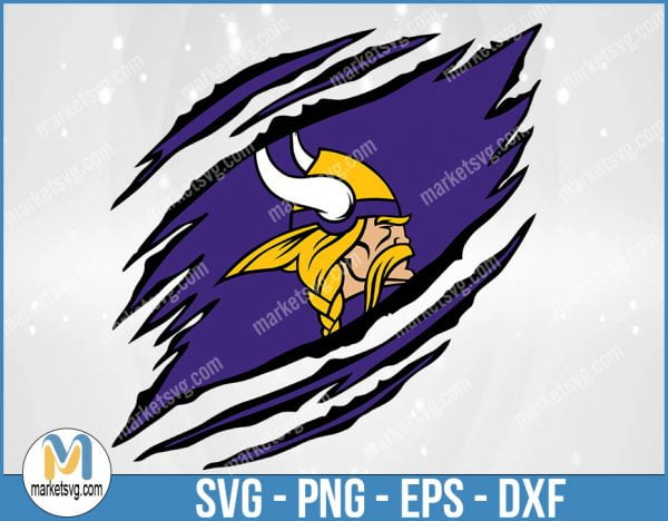 Minnesota Vikings Ripped Claw svg, Minnesota Vikings svg, Vikings Ripped Claw, Vikings svg, Clipart, Logo, png, Svg File For Cricut, NFL85