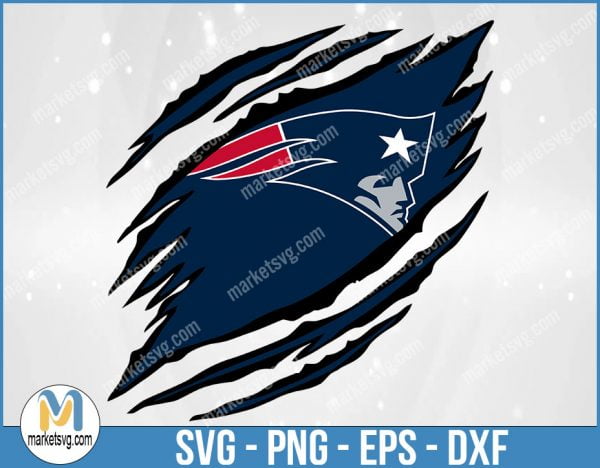New England Patriots Ripped Claw svg, New England Patriots svg, Patriots Ripped Claw, Patriots svg, Clipart, Logo, png, Svg File For Cricut, NFL86