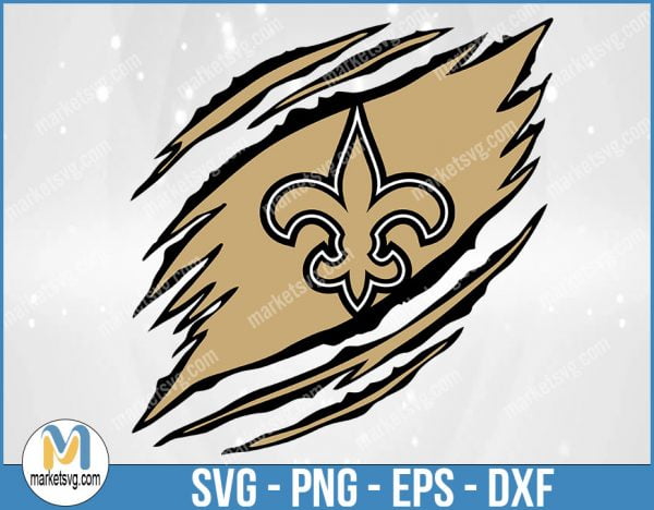 New Orleans Saints Ripped Claw svg, New Orleans Saints svg, Saints Ripped Claw, Saints svg, Clipart, Logo, png, Svg File For Cricut, NFL87