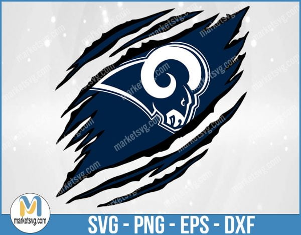 Los Angeles Rams Ripped Claw svg, Los Angeles Rams svg, Rams Ripped Claw, Rams svg, Clipart, Logo, png, Svg File For Cricut, NFL83