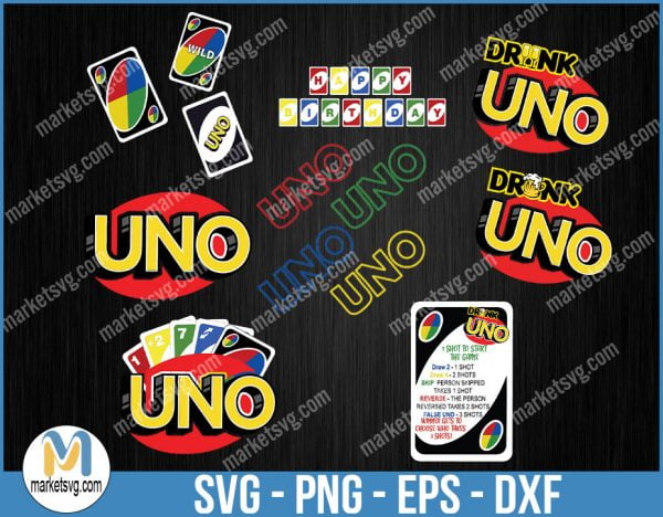 Bundle Uno Out SVG, Uno Svg birthday, Uno Drunk Logo, Uno Svg, Uno we Out Svg, Uno SVG, U9