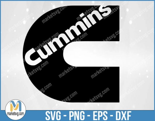 Cummins Logo Cut Files SVG & Studio 3 File Silhouette Brother Cricut Digital Decal PNG Stencil bumper sticker Truck Heavy Duty Motor, FR161