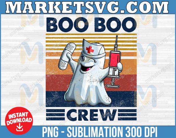 Boo Boo Crew Nurse Png Sublimation Design, Halloween Png, Nurse Png, Halloween Vibes Png, Nurse Equipment Png, Ghost Png, Digital Download