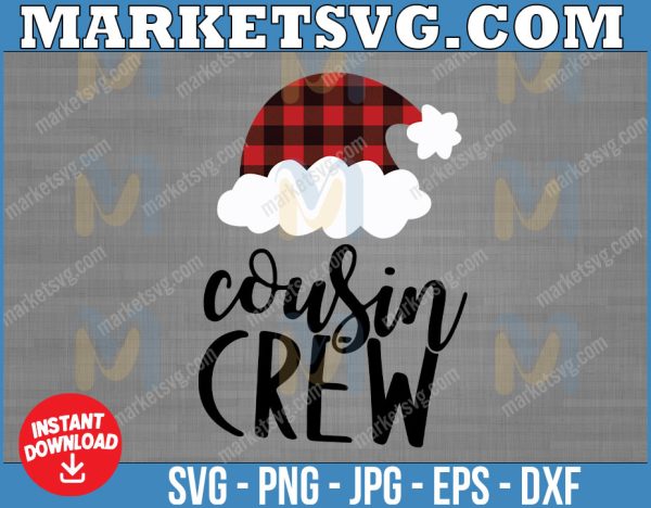 Christmas Cousin crew SVG, Buffalo Plaid SVG, Cousins crew SVG, Christmas crew svg, Christmas Family svg file for shirt