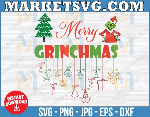 Merry Grinchmas SVG, Christmas Grinch, Mr Grinch  lover svg, Christmas gifts svg, Instant Download