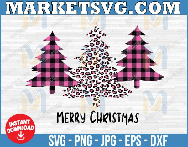 Merry Christmas pink leopard print Buffalo plaid svg, Merry Chrismas svg, Christmas 2022,svg, eps, svg file, png, svg, Cricut, Digital download