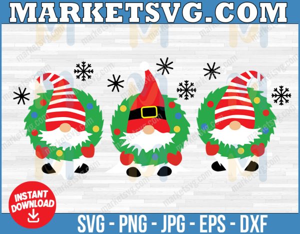 Christmas Gnome Holiday SVG, Santa SVG, Merry Christmas, Elf svg, Instant Digital Download, Cut File, Svg Dxf Png