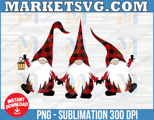 Christmas Gnomes PNG, Buffalo Plaid Gnomes PNG, Christmas PNG, Christmas Sublimation Design, Christmas Buffalo Plaid Design, Christmas File