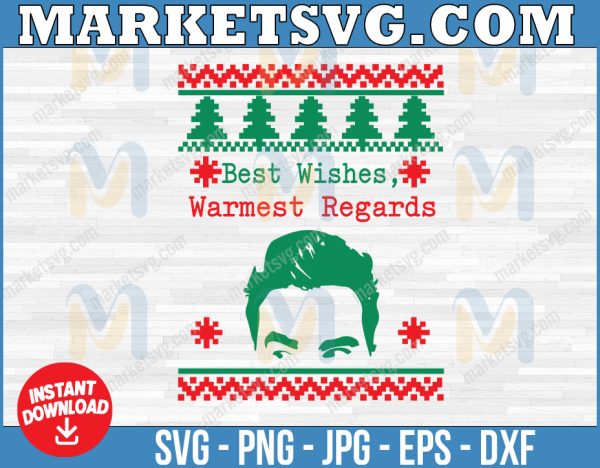 Best Wishes, Warmest Regards SVG, Christmas decorations svg, Merry Christmas svg,  Digital Download