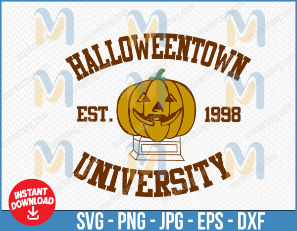 Halloweentown Svg, Halloween Town Svg, Halloween University Svg, Halloween Shirt, University Est 1998, Pumpkin Ghost Svg, Png, Dxf, Cricut