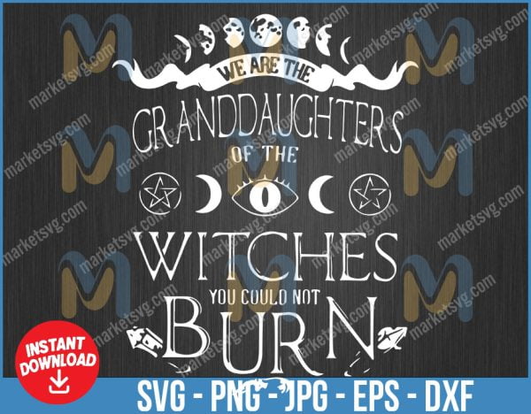 We Are The Granddaughters Of The Witches You Could Not Burn svg, Switches svg, Halloween svg, Png, Dxf, Eps, Instant Download