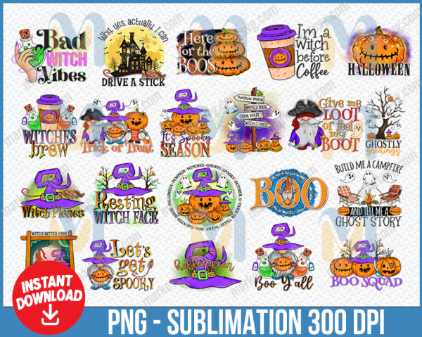 Halloween Sublimation PNG, Halloween PNG Bundle, Halloween png, Halloween Sublimations, Spooky PNG, Halloween Shirt Design, Fall Png