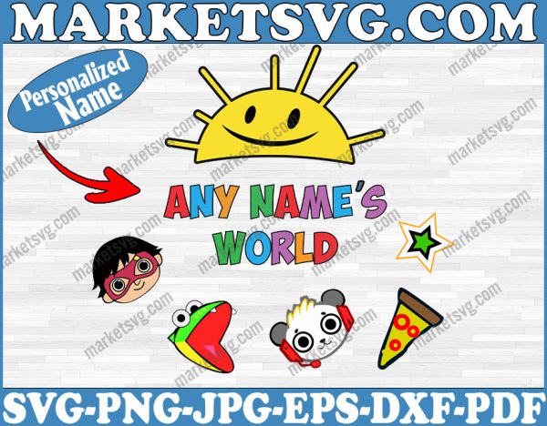 Customizable Ryan's world svg, Ryan's world cartoon svg,Cricut, svg files, File For Cricut, For Silhouette, Cut File, Dxf, Png, Svg, Digital Download