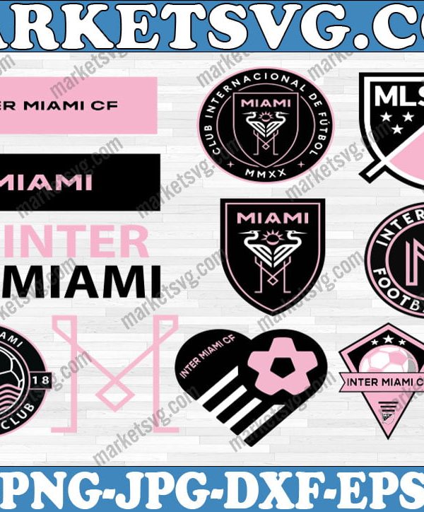 Inter Miami CF Soccer Team svg, Inter Miami CF svg, MLS Teams svg, MLS Svg, Png, Dxf, Eps, Instant Download